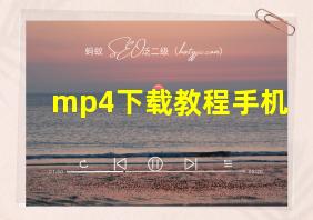 mp4下载教程手机