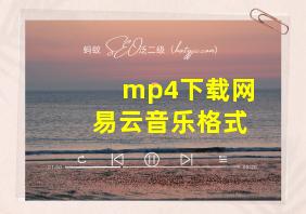 mp4下载网易云音乐格式