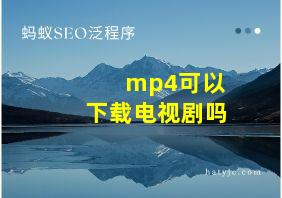 mp4可以下载电视剧吗