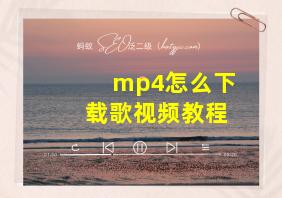 mp4怎么下载歌视频教程