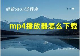 mp4播放器怎么下载