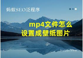 mp4文件怎么设置成壁纸图片