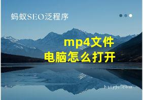 mp4文件电脑怎么打开