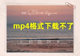 mp4格式下载不了