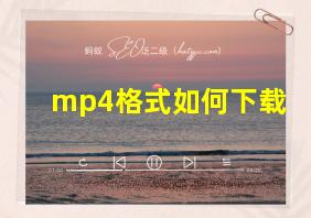 mp4格式如何下载