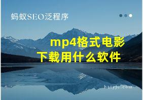 mp4格式电影下载用什么软件