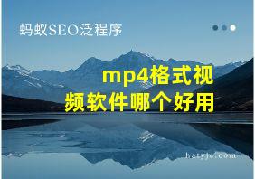 mp4格式视频软件哪个好用