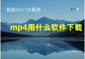 mp4用什么软件下载