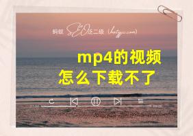 mp4的视频怎么下载不了