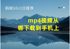 mp4视频从哪下载到手机上