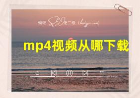 mp4视频从哪下载