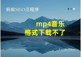 mp4音乐格式下载不了