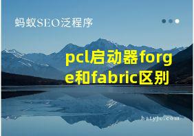 pcl启动器forge和fabric区别