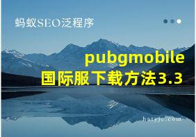 pubgmobile国际服下载方法3.3