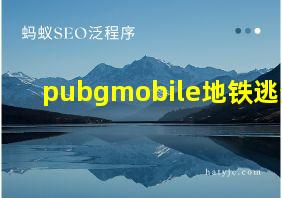 pubgmobile地铁逃生