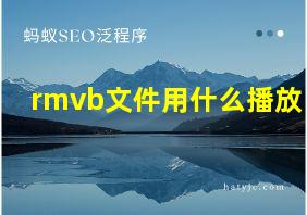 rmvb文件用什么播放