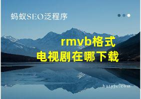 rmvb格式电视剧在哪下载