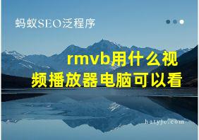 rmvb用什么视频播放器电脑可以看