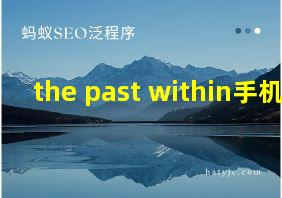 the past within手机版