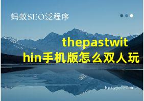 thepastwithin手机版怎么双人玩