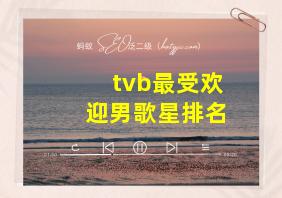 tvb最受欢迎男歌星排名