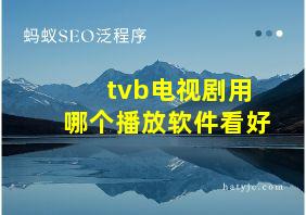 tvb电视剧用哪个播放软件看好