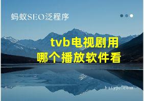 tvb电视剧用哪个播放软件看