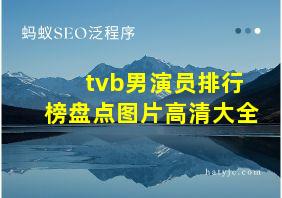 tvb男演员排行榜盘点图片高清大全