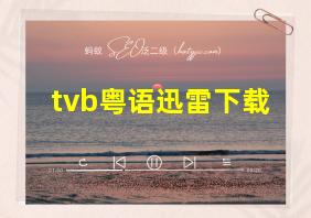 tvb粤语迅雷下载