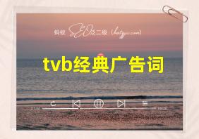 tvb经典广告词