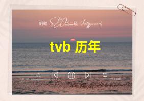 tvb 历年