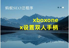 xboxonex设置双人手柄