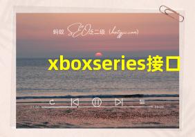 xboxseries接口